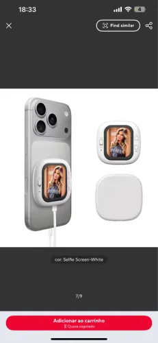 Self screen - mini monitor para câmera iPhone
