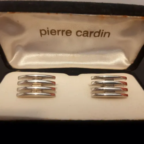 Abotoaduras de Prata Antigas - Pierre Cardin Originais