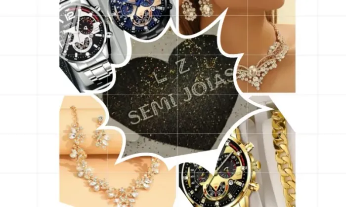 Conjunto Relógio Quit Pulseira Relógio Colar masculino