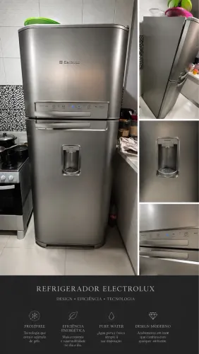 Geladeira com freezer Electrolux DW50 con capacidad de 430L - aço inoxidável