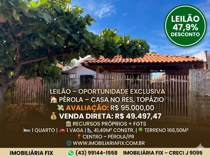 PÉROLA - Casa no Res. Topázio