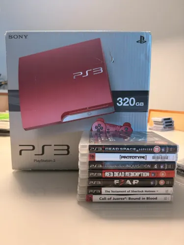 PlayStation 3 Scarlet Red + Jogos 