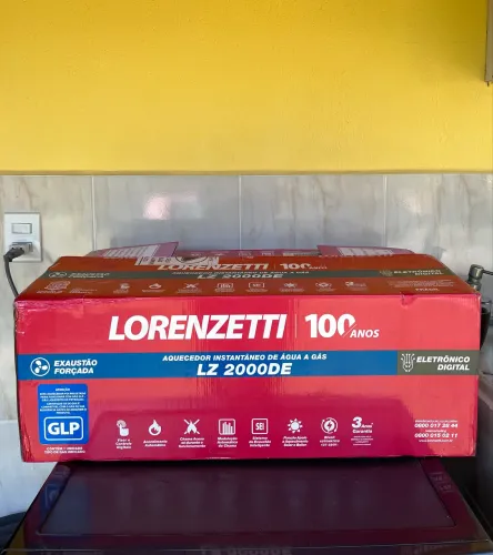 AQUECEDOR LORENZETTI LZ 2000DE NOVO NA CAIXA