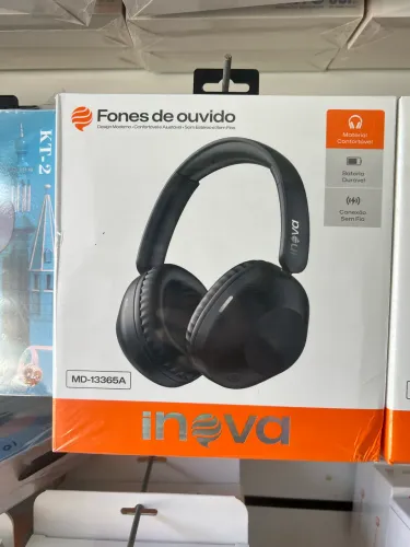 Fone de ouvido Inova Sem fio Design moderno confortável