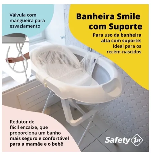 Banheira Infantil Safety com Suporte e Assento