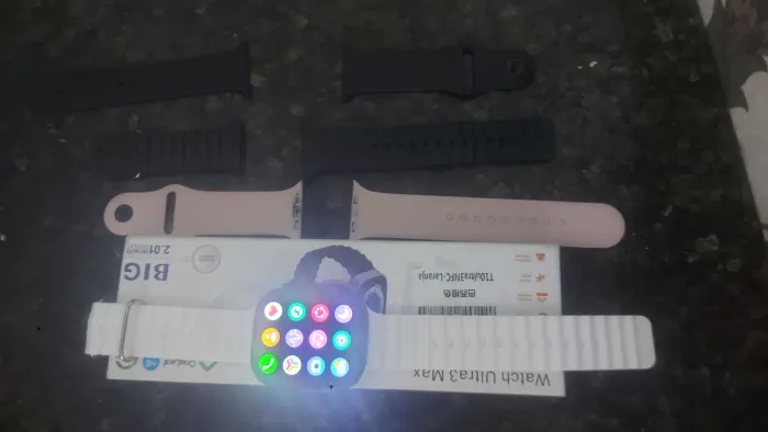 Relogio inteligente com 3 pulseira