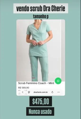 Scrub Dra Cherie NUNCA USADO