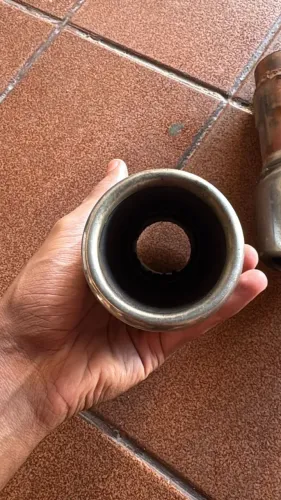 Ponteira para escapamento, 2,5 polegadas de Aço INOX