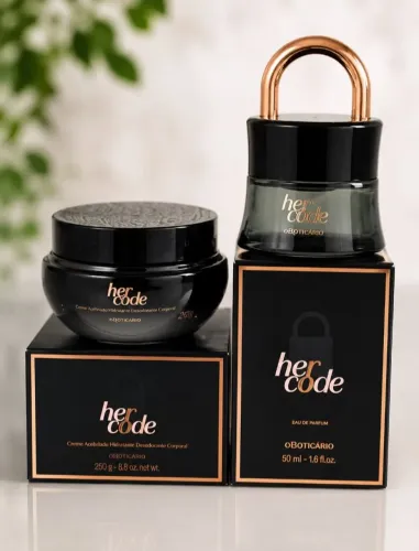 Kit Her Code Hidratante 250g + EUA de Perfum 50ml