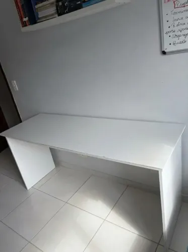 Escrivaninha / Mesa de Estudos Espaçosa (1,65 m) - Branca
