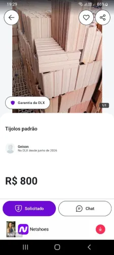 Não compre tijolo com esse Geison, ele está dando golpe.
