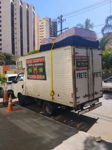 Caminhão baú de frete e mudanças