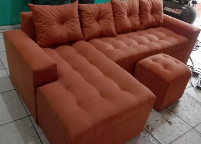 Sofá de tecido veludo de qualidade 