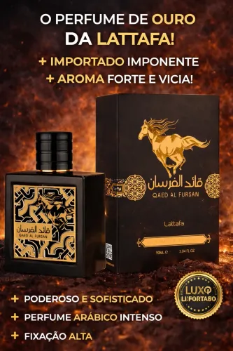 Perfume Qaed Al Fursan Lattafa 90ml EDP Original | Importado Marcante + Alta Fixação
