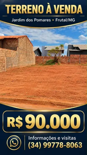 TERRENO À VENDA EM FRUTAL-MG ? Bairro Jardim dos Pomares