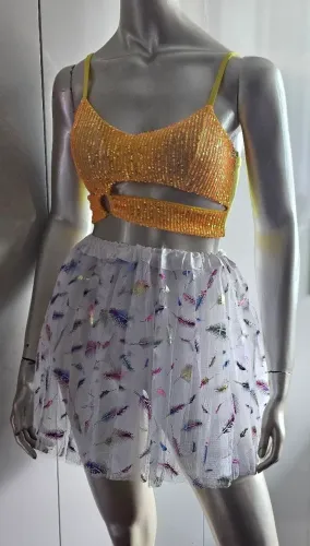 saia bailarina branca em tule