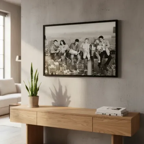 quadro decorativo série friends c moldura - decoração - warner - geek - nerd