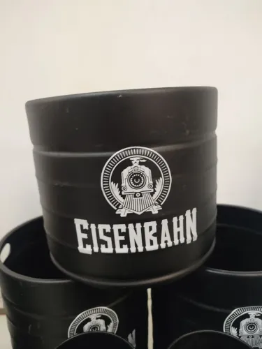 Balde cerveja Eisenbahn ferro modelo barril