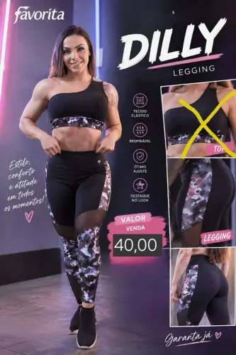 Calça legging Romance/Favorita