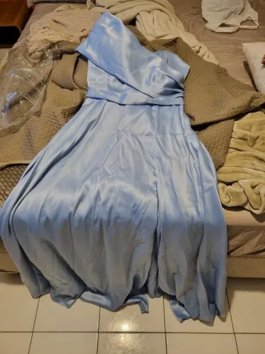 Vestido longo azul