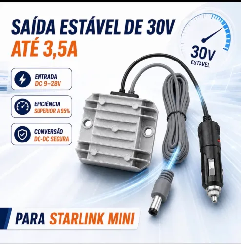 Cabo com Fonte Starlink