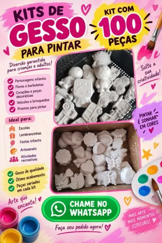Kit 100 peças em gesso!