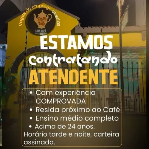 VAGA PARA ATENDENTE