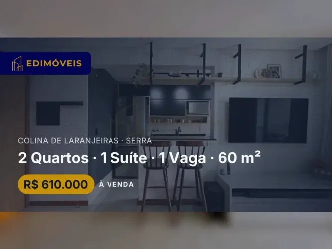 Colina de Laranjeiras: Apartamento 2 quartos com rebaixamento em gesso e iluminação