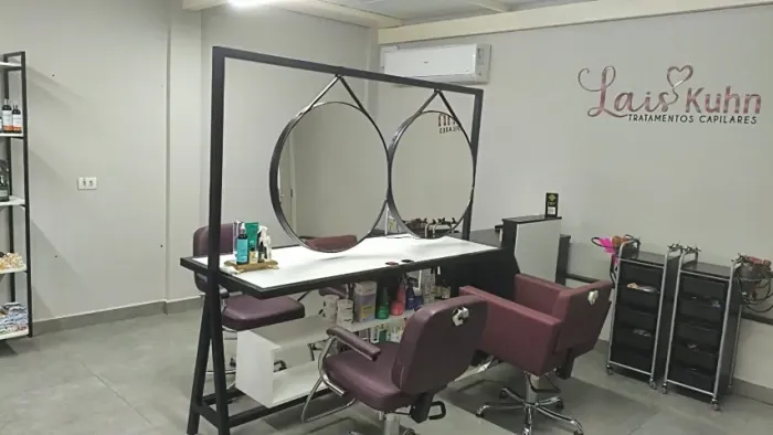mesa/bancada para cabeleireira com 4 espelhos 