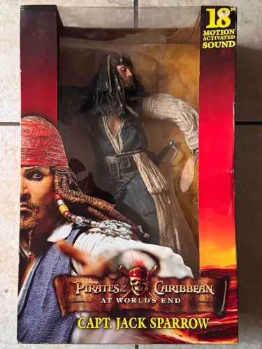 RARIDADE Jack Sparrow 1/4 - Piratas do Caribe - Neca - Figura de Ação - 45cm