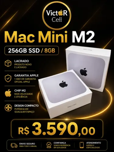 Mac Mini M2 256GB | Lacrado | Garantia Apple 1 Ano