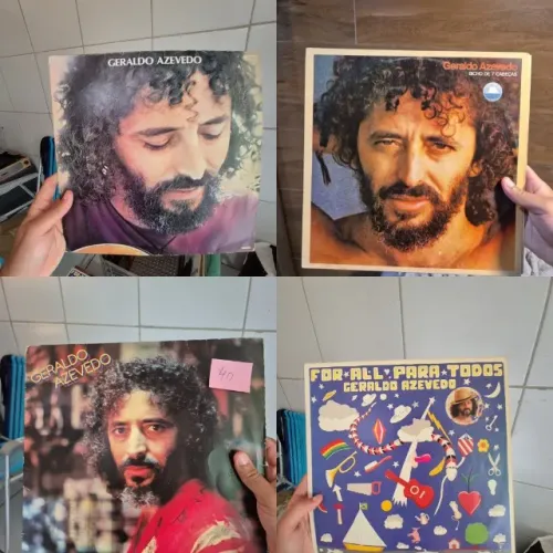 Lote LPs Geraldo Azevedo (1977, 1979, 1981, 1982 e 1989) - Combo no Preço