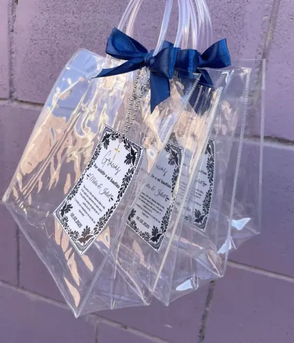 Bolsinhas transparente personalizada