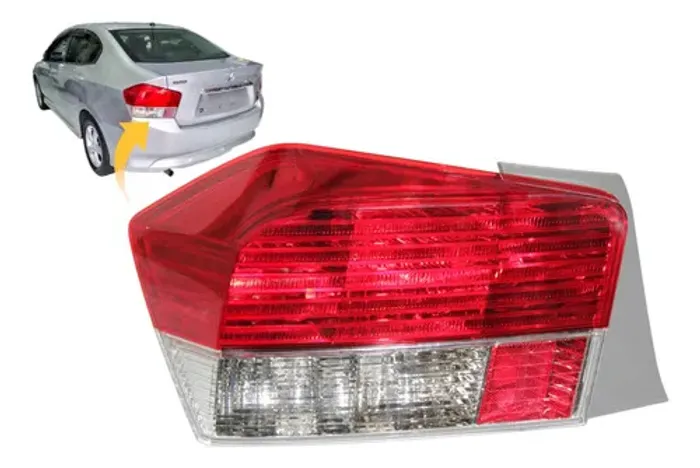 Lanterna Traseira Honda City 2009 2010 A 2012 Esquerdo Novo Esquerdo Vermelho