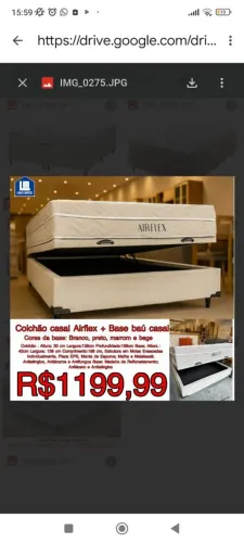 Cama box baú+ colchão casal de molas