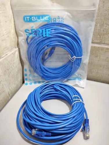 Cabo De Rede Internet RJ45 25 Metros Cat5 Montado Alta Velocidade