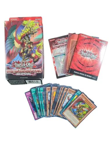 Yu-Gi-Oh! Investida dos Reis de Fogo Deck Estrutural (Usado) Pequeno detalhe