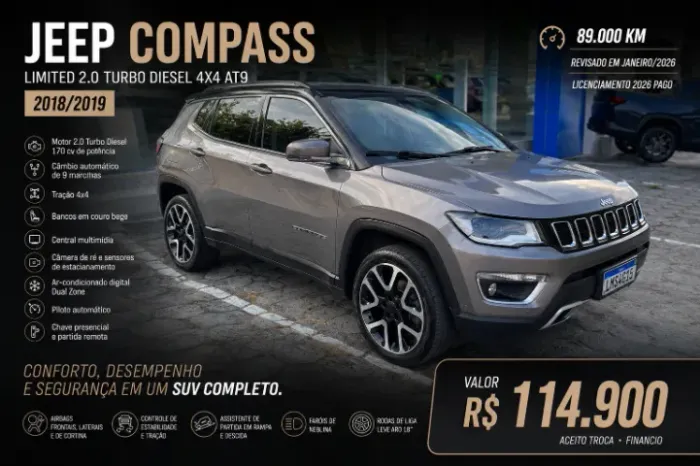 Jeep Compass Limited 2.0 4X4 Diesel 16V Aut. 2019