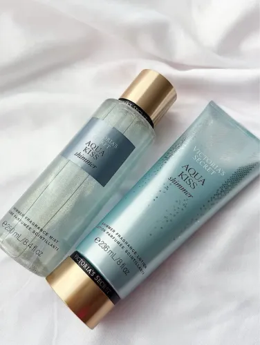 kit victoria secret body splash e cremeacua kiss ahimmer
