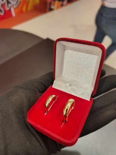 1 par de aliança ouro 18k