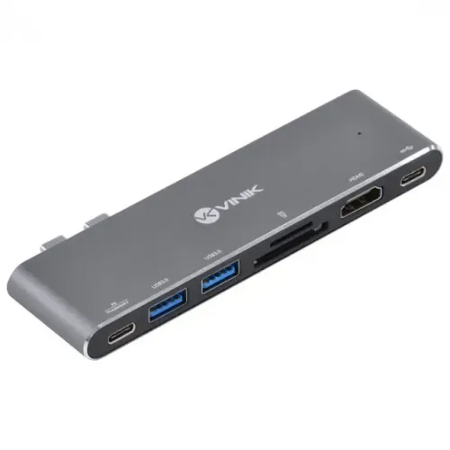 Hub Usb Tipo C Type C 7 Em 2 Thunderbolt 3 Para Macbook Pro - Produto Premium