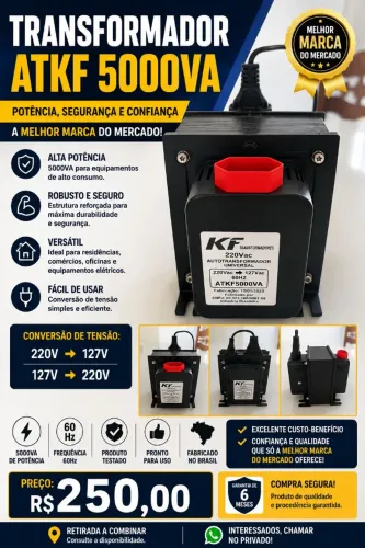 Transformador ATKF 5000VA - R$250,00