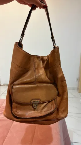bolsa de couro banana republic