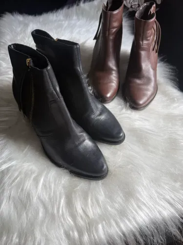 Kit 3 botas Arezzo e Schutz couro legítimo 38/39
