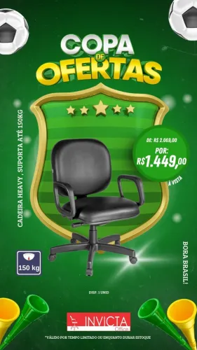 PROMOÇÃO CADEIRA HEAVY , SUPORTA ATÉ 150KG , PARA ESCRITÓRIO/HOME OFFICE