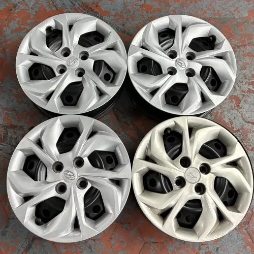 JOGO DE RODAS FERRO HB20 ARO 15 4x100 CALOTAS BRINDE