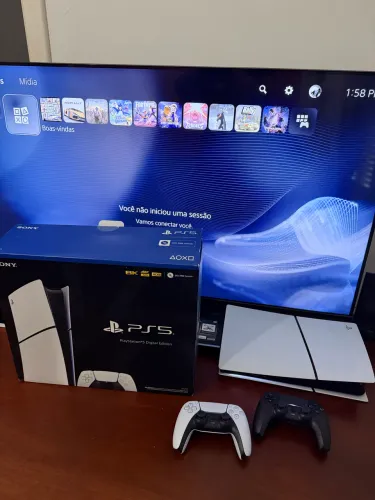 PlayStation 5 Slim Digital 1TB + 2 Controles Originais + Caixa e NF | Estado de Novo