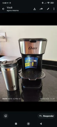 Cafeteira Oster 2x1 nova