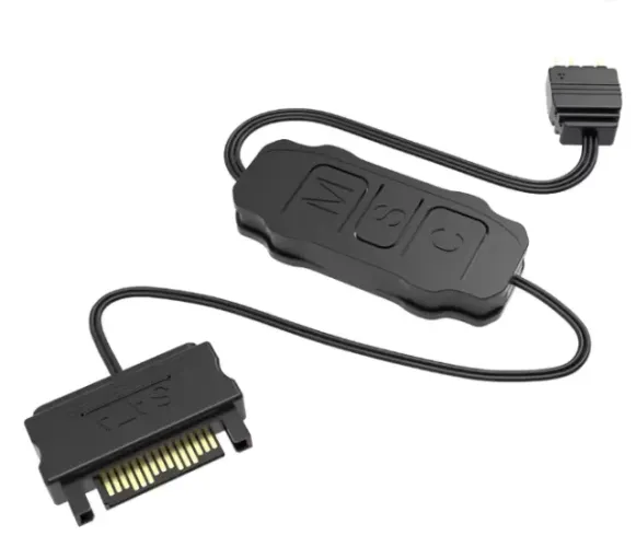 Controladora/Adaptador LED ARGB 5v 3Pin-Branca/preta- Simples