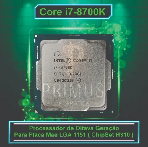 Processador Core i7 8700K 4.70Ghz LGA 1151 ( Sem Coler )